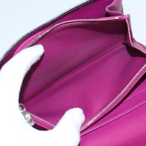 LOUIS VUITTON Epi Portefeiulle Sarah Wallet Purple Cassis - Picture 12 of 14